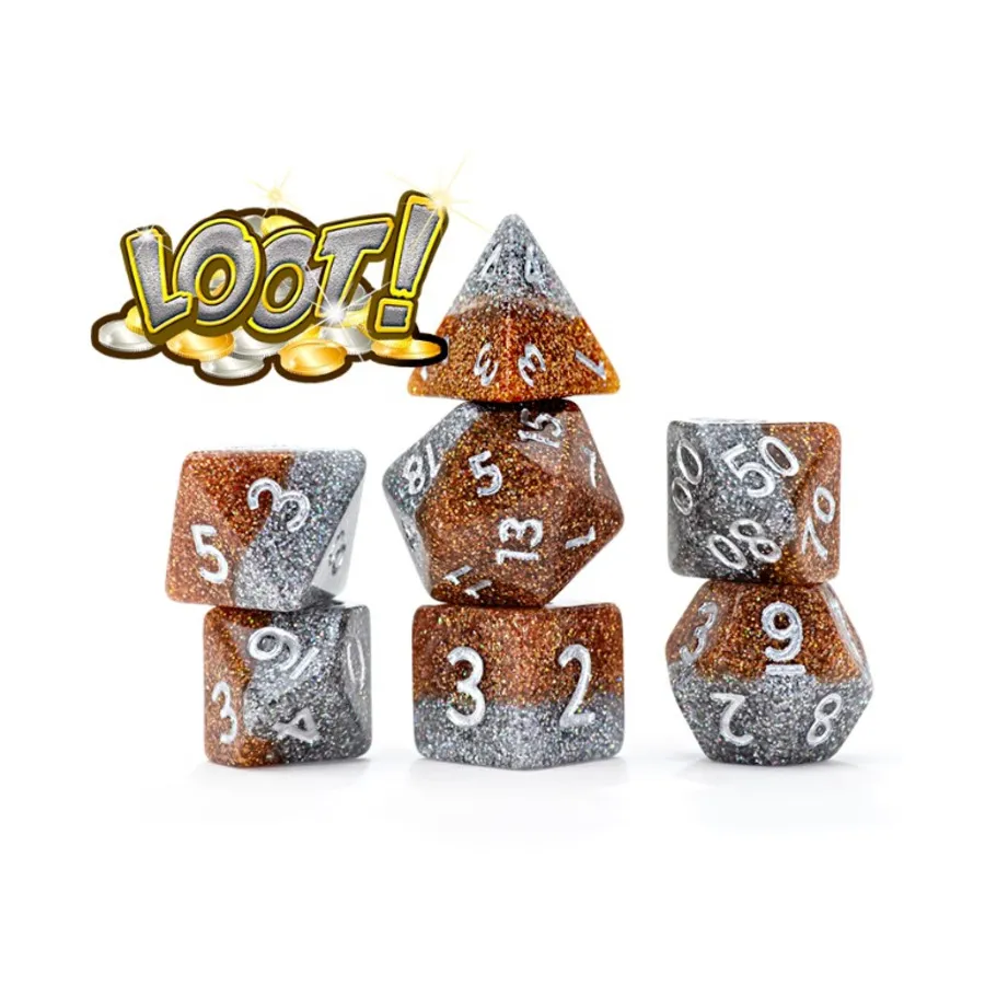 

Полимерный набор с блестящими бомбами — добыча! (7), Miscellaneous Dice & Accessories (Gate Keeper Games)