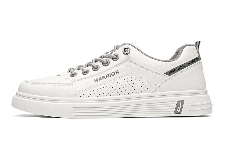 

Кроссовки WARRIOR Skateboarding Shoes Men Low-top Gray, белый/серый