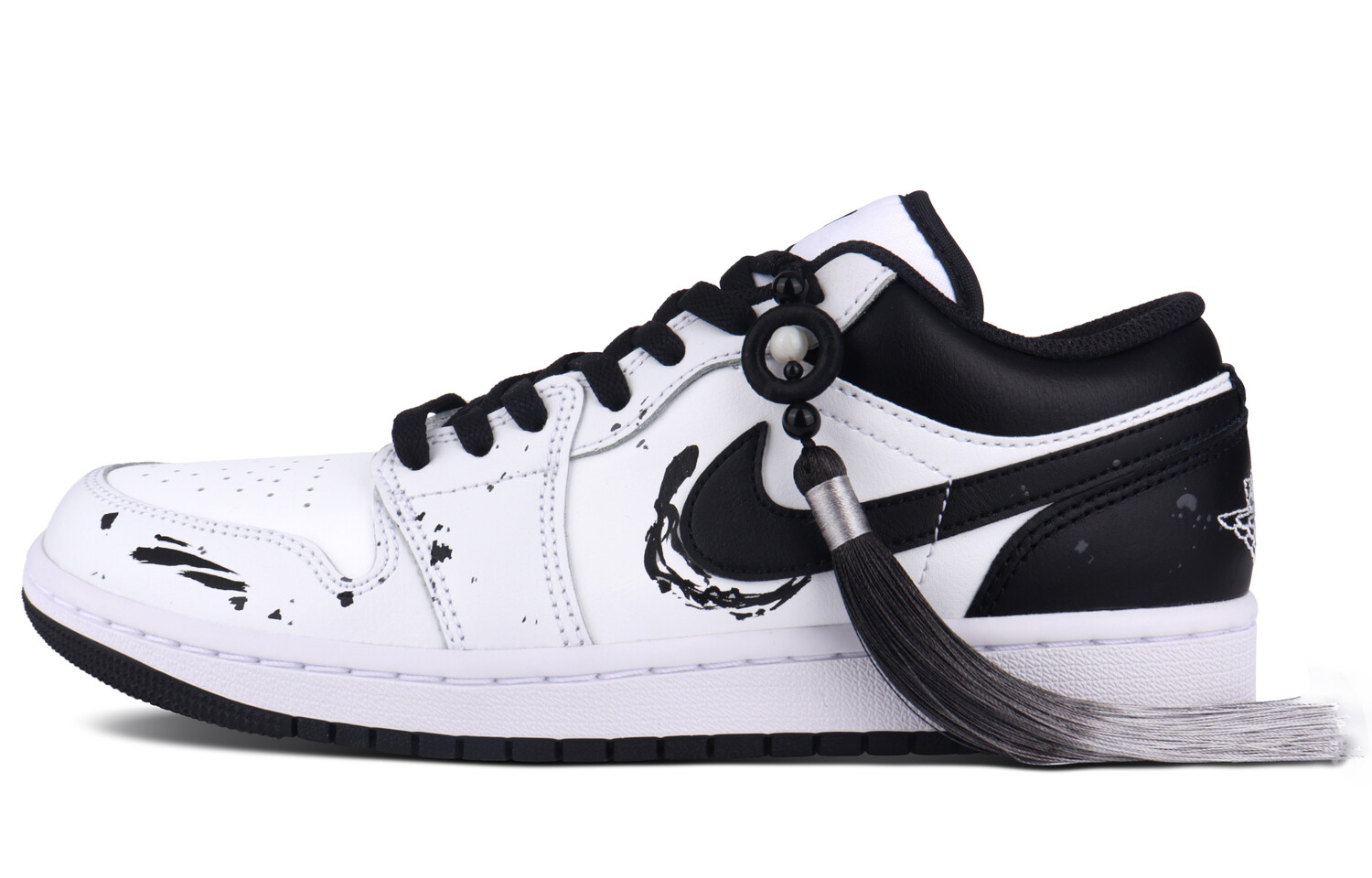

Кроссовки Jordan AJ1 Vintage Basketball Shoes Men Low-top White, черный