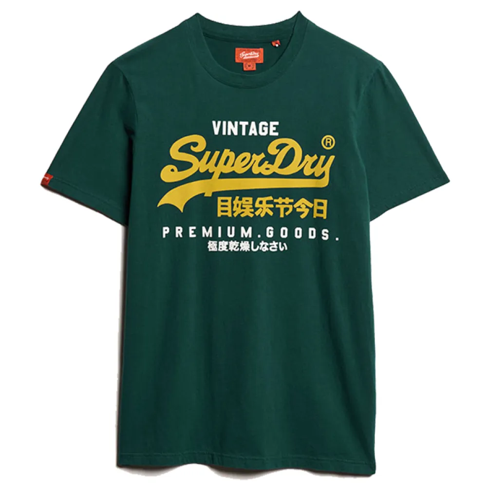 

Футболка Superdry Duo Vintage Logo, зеленый