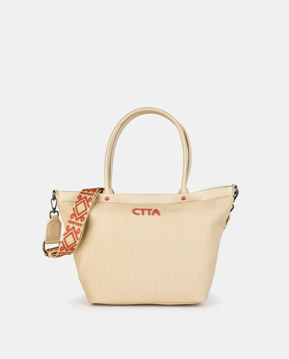 

Сумка Shopping con logotipo Caminatta, бежевый