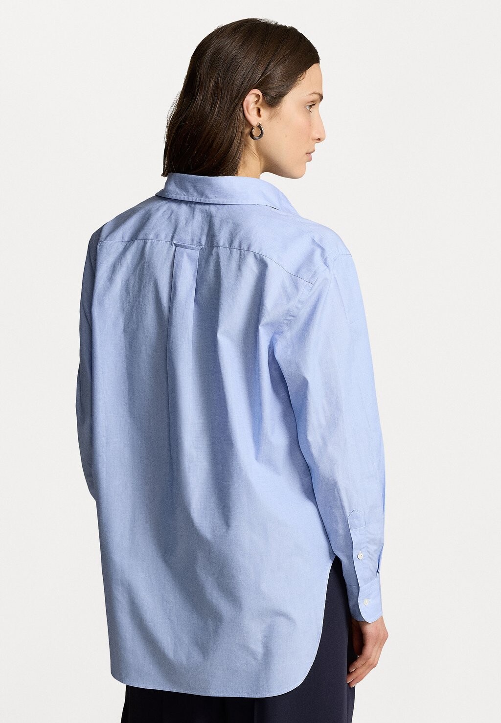 

Рубашка-блузка OVERSIZE FIT COTTON POPLIN SHIRT Ralph Lauren, светло-голубой