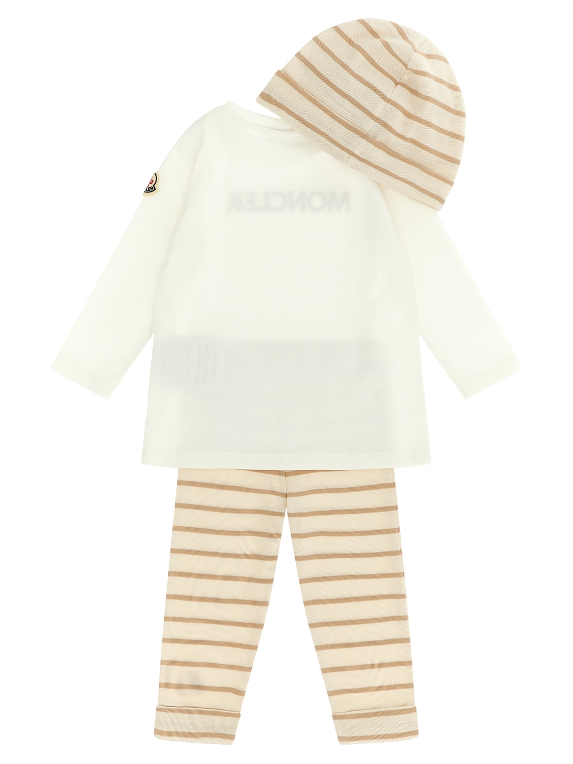 Детский комплект: футболка + леггинсы + шапочка Moncler Enfant, мультиколор — фото 3