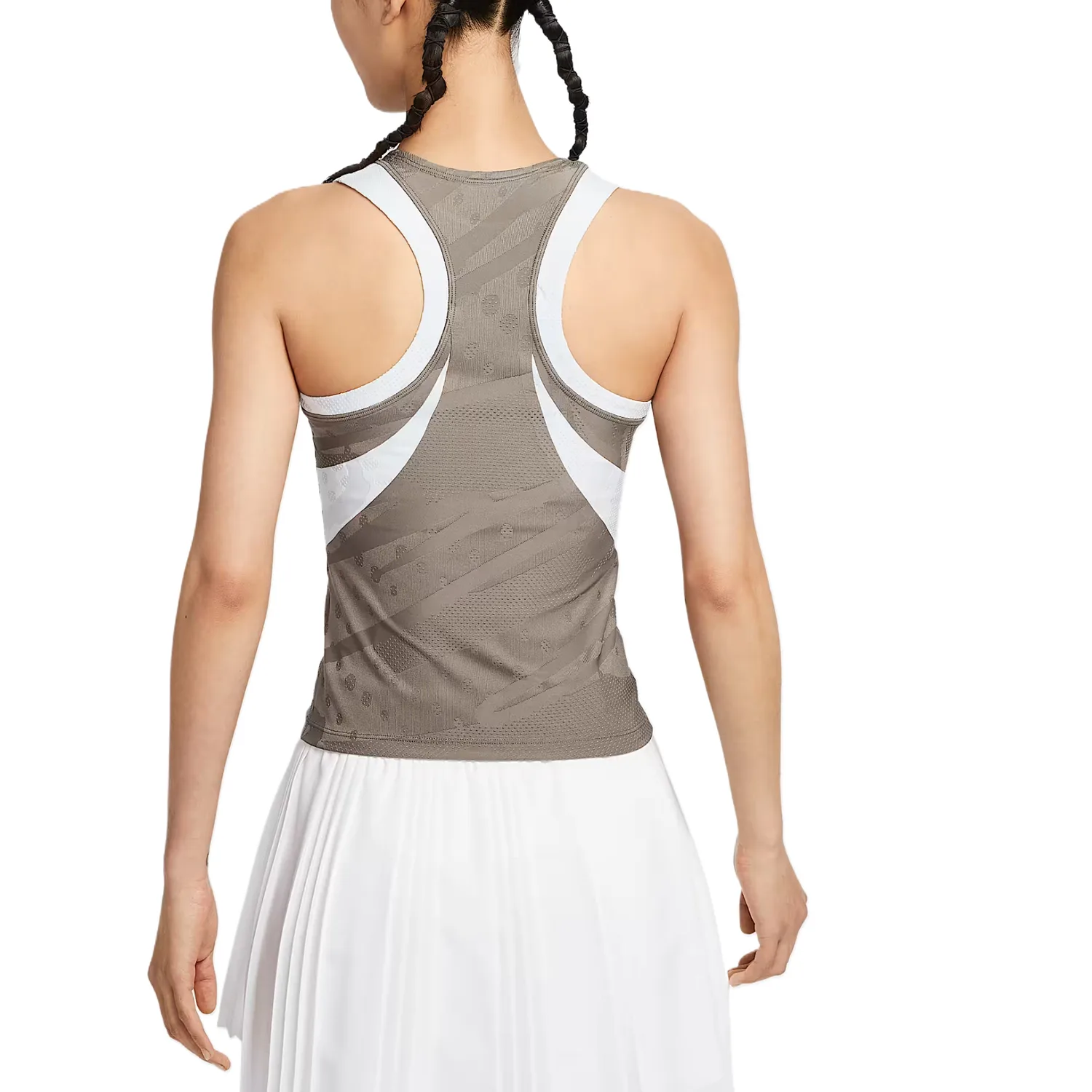Nike Футболка женская SLAM DRI FIT SS25 Cave Stone Soccer Ball Gray White — фото 2