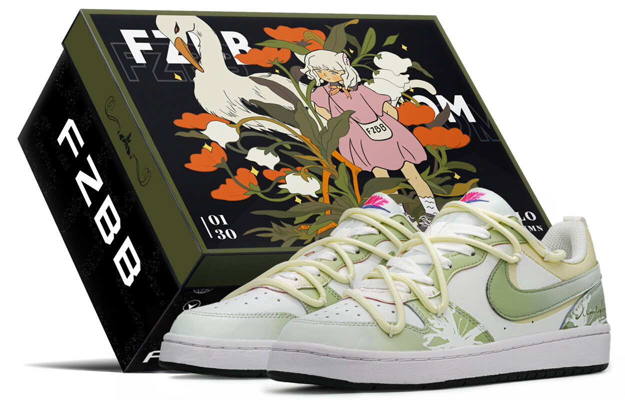 

Кроссовки Nike Court Borough Skateboard Shoes Women's Low-Top White/Green, Зеленый, Кроссовки Nike Court Borough Skateboard Shoes Women's Low-Top White/Green