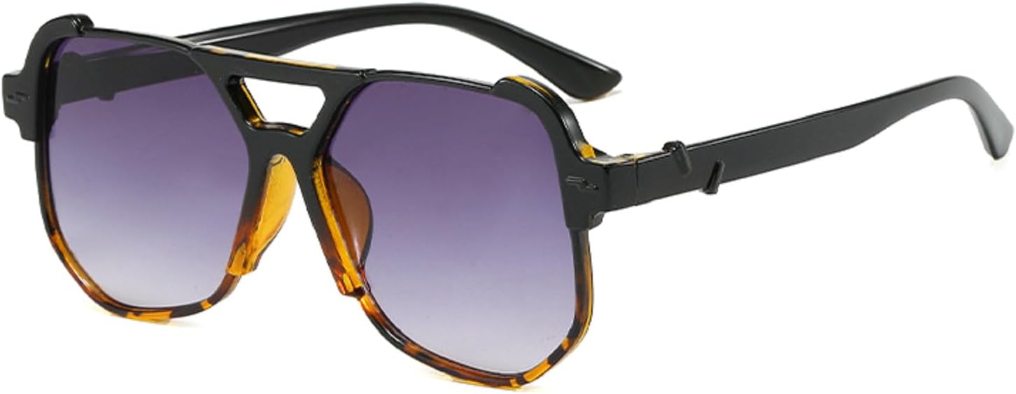 

Большие солнцезащитные очки для женщин и мужчин, роскошные очки-маска в крупной оправе, защитные очки для глаз с прозрачными линзами, защита от УФ-излучения UV400 mincl, Grey Leopard