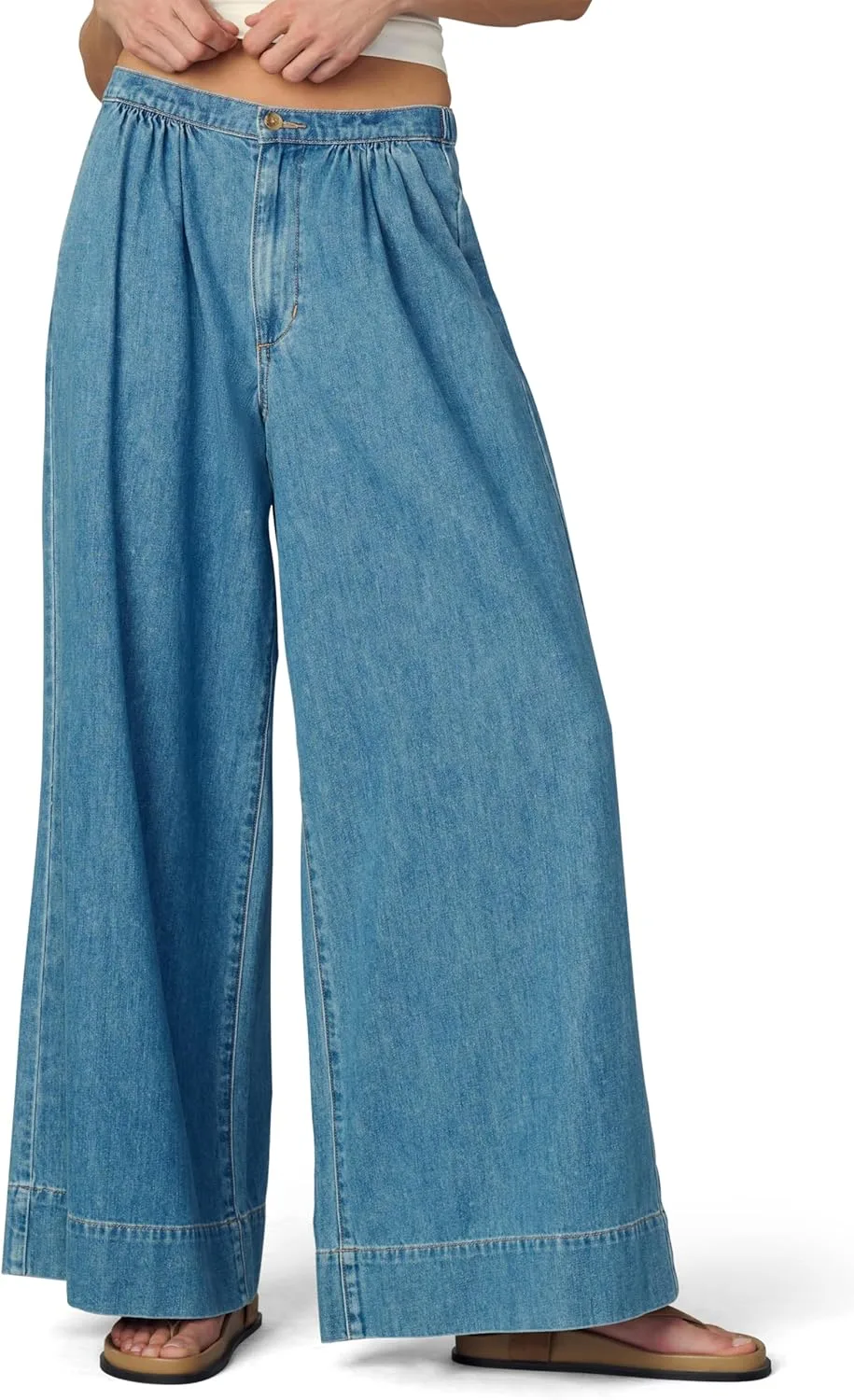 

Брюки-палаццо Joe's с высокой посадкой и сборками