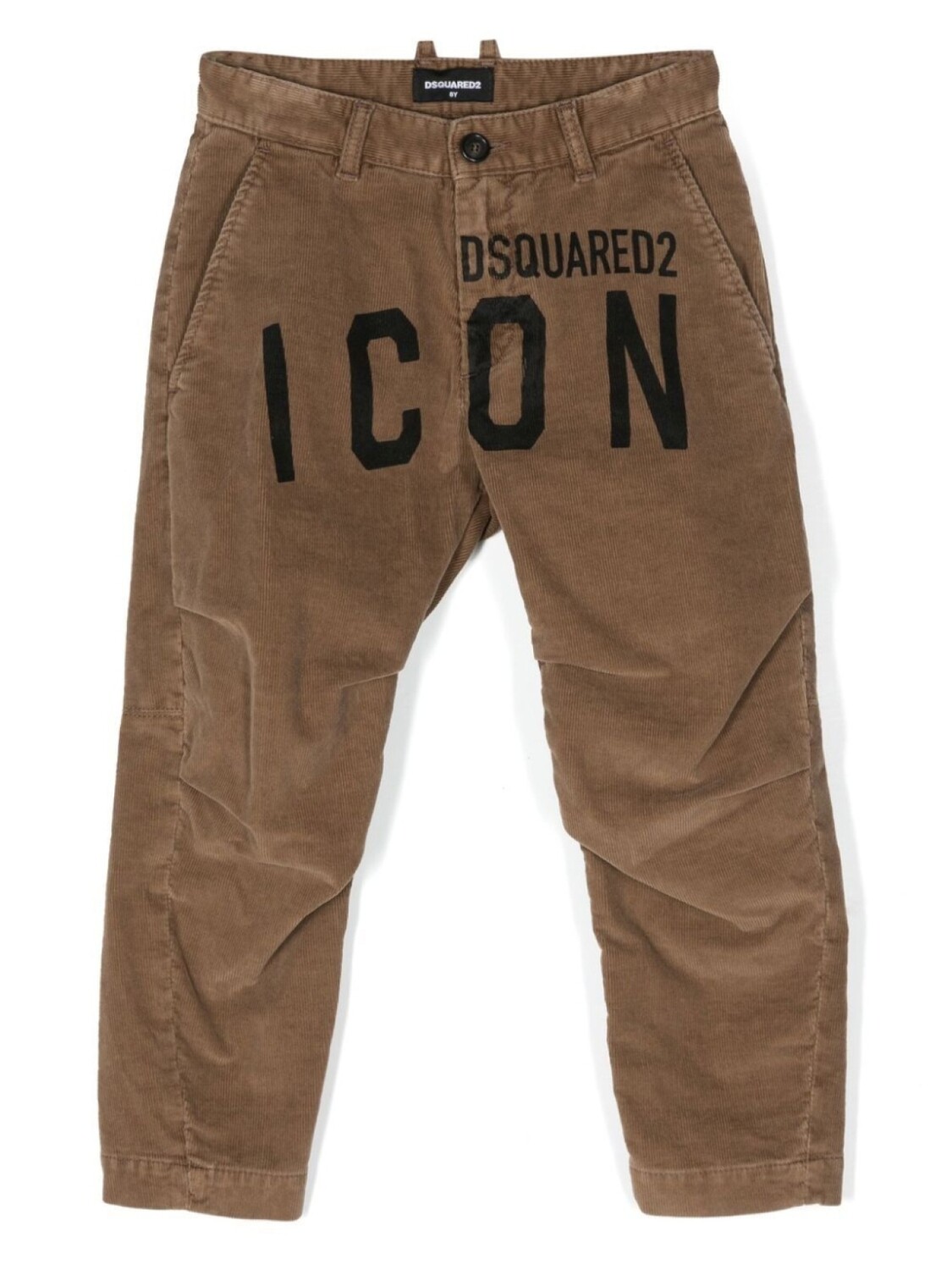 

Вельветовые брюки Icon с логотипом Dsquared2 Kids, коричневый