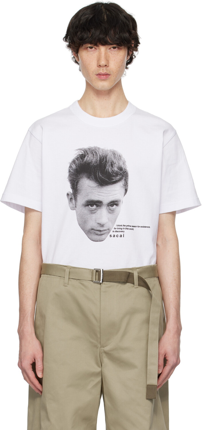 

Футболка Джеймса Дина sacai, белый