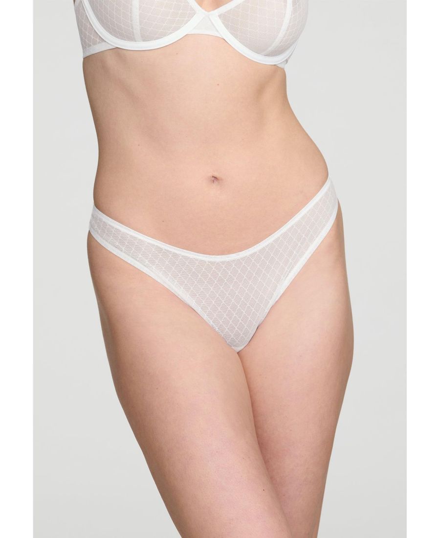 

Женские стринги с кружевной отделкой "решетка" CUUP, Salt