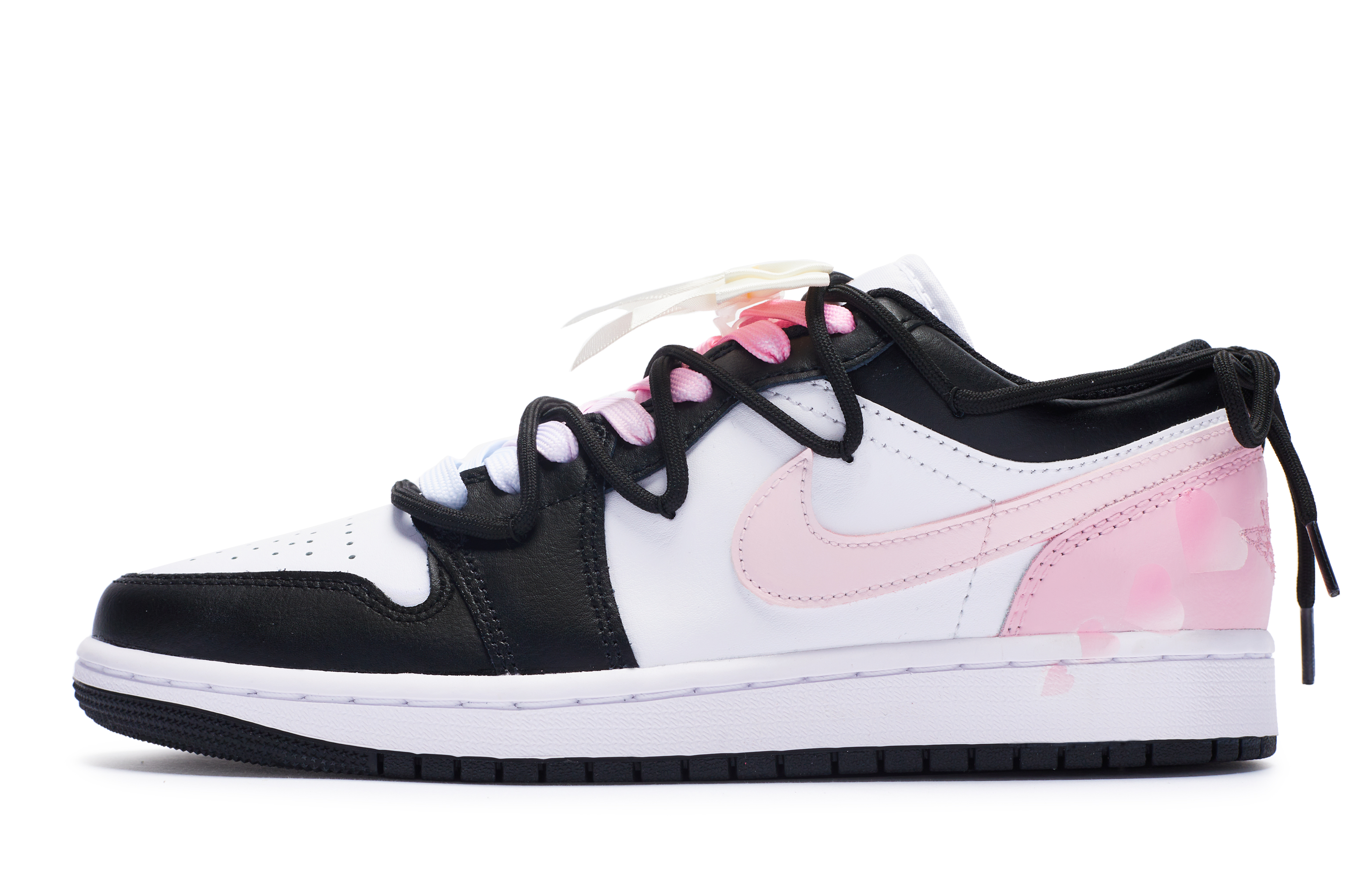 

Кроссовки Air Jordan 1 Skateboarding Shoes Women's Low-top Pink, белый