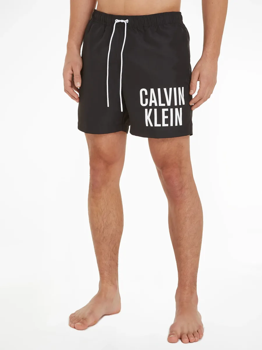 

Купальные шорты Calvin Klein Swimwear с внутренними трусиками, черный