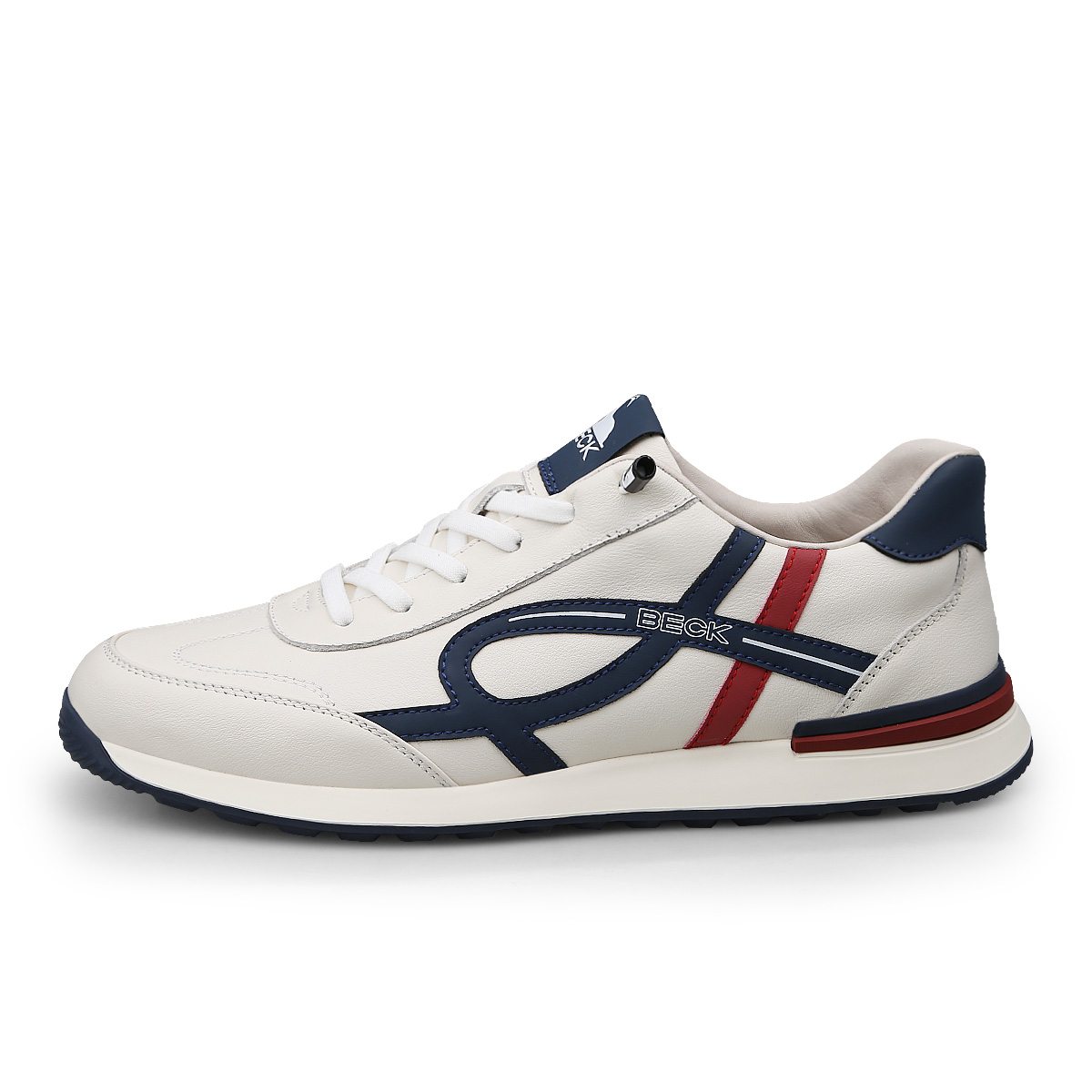 

Низкие повседневные туфли мужские BECK, White Red Blue