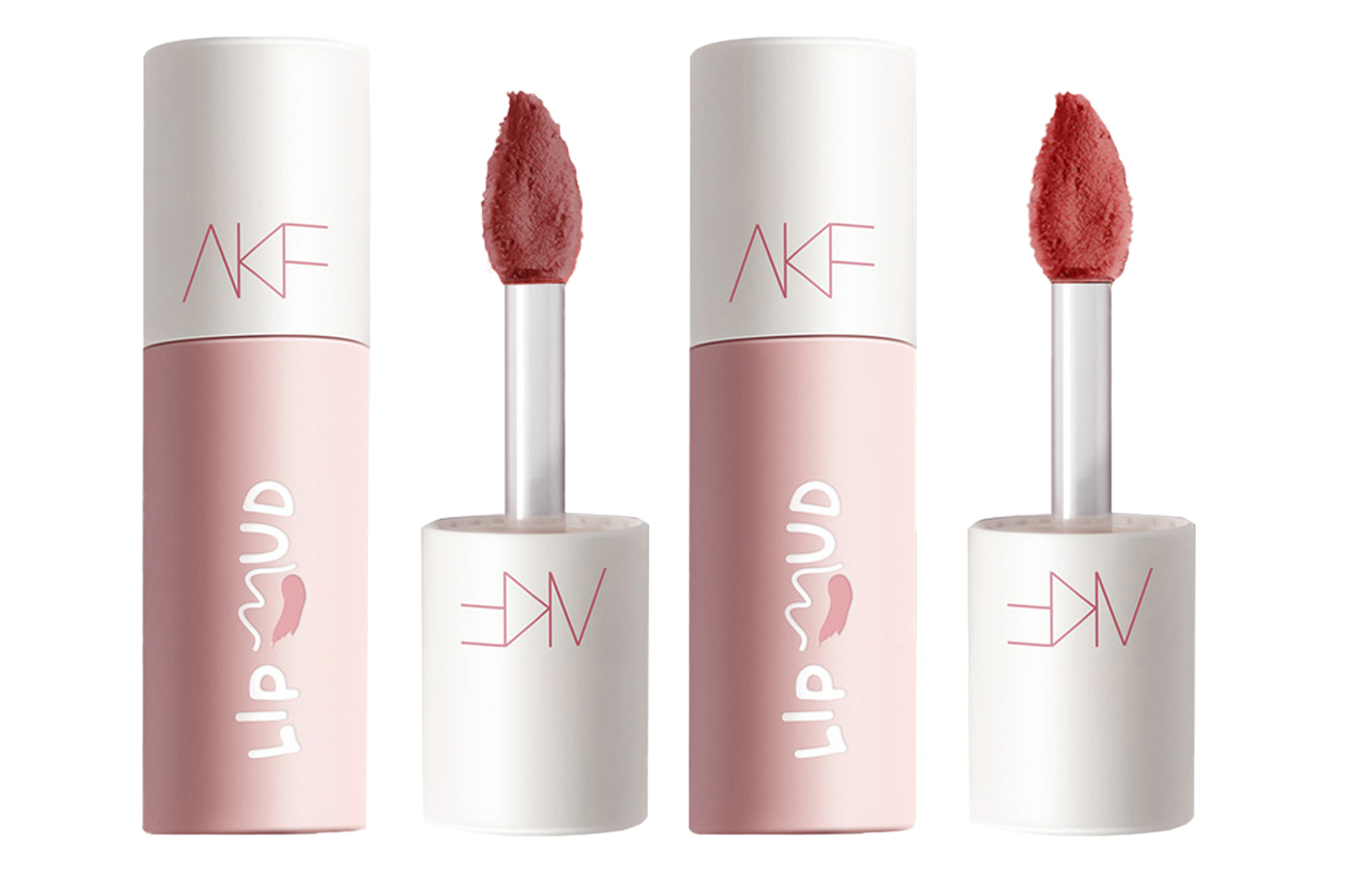 

Матирующая жидкая помада Soft Matte Lip Mud, легко растушевывается, стойкая, 3г+3г AKF, two-piece set: soft mist lip mud #m07+soft mist lip mud #m02