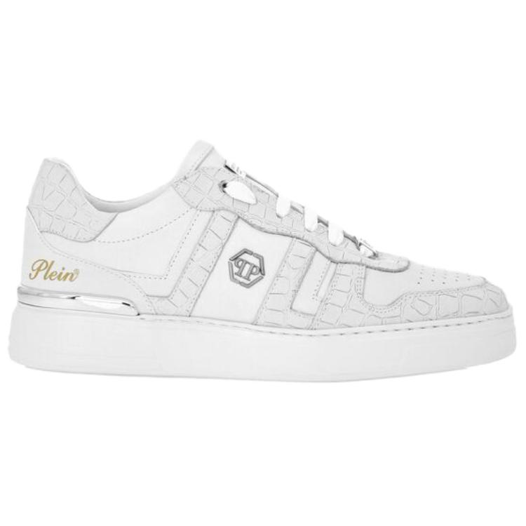 PHILIPP PLEIN Кроссовки Cocco Genuine Leather Low top Skateboard Unisex White — фото 3