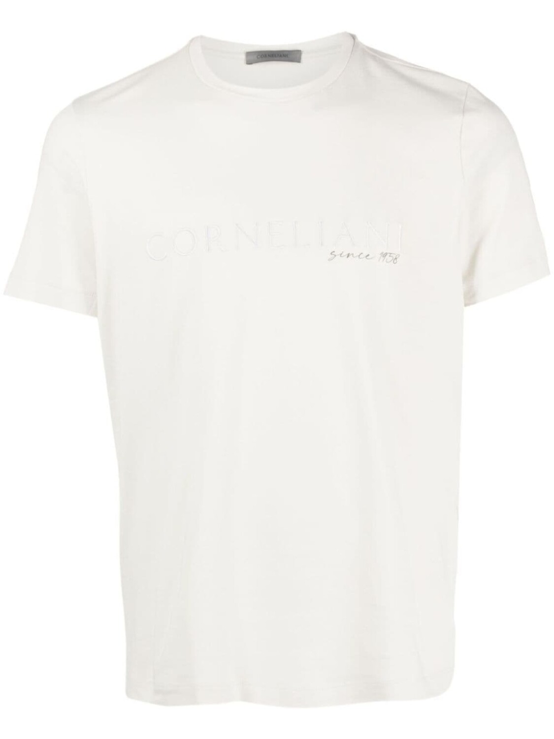 

Corneliani футболка с вышитым логотипом, нейтральный цвет