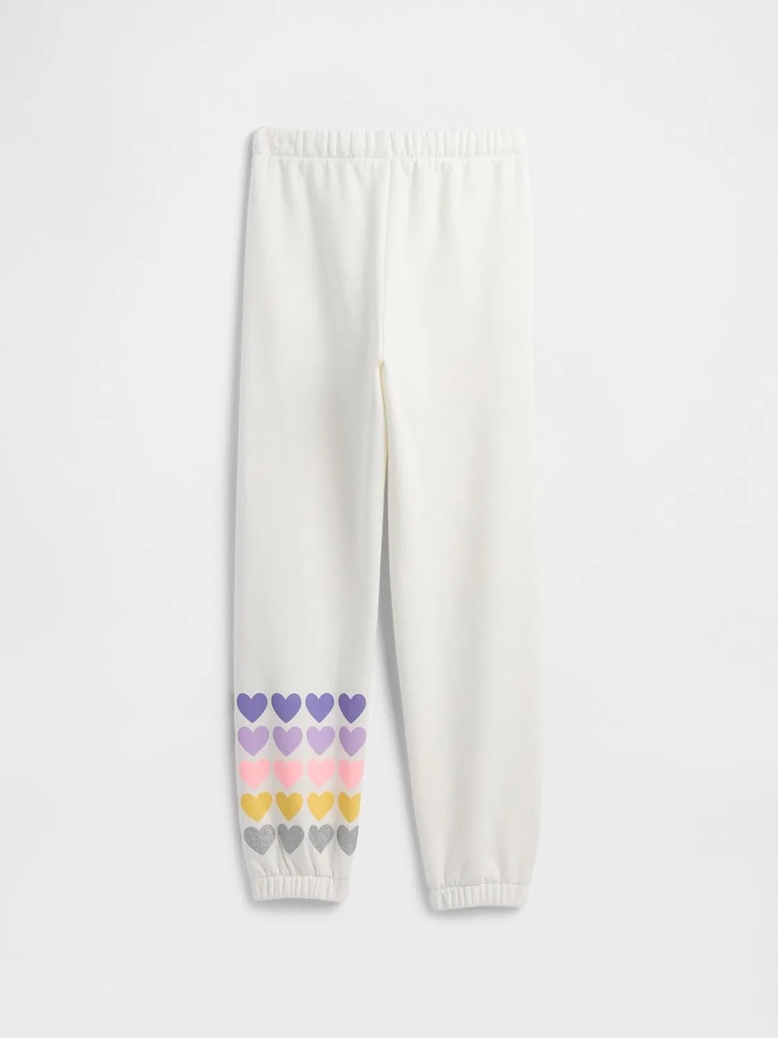 Спортивные брюки Gap Girls' Heritage Jogger, White Heart Graphic — фото 2