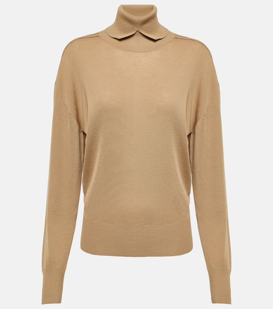 

Шерстяной топ с высоким воротом Burberry, Flax
