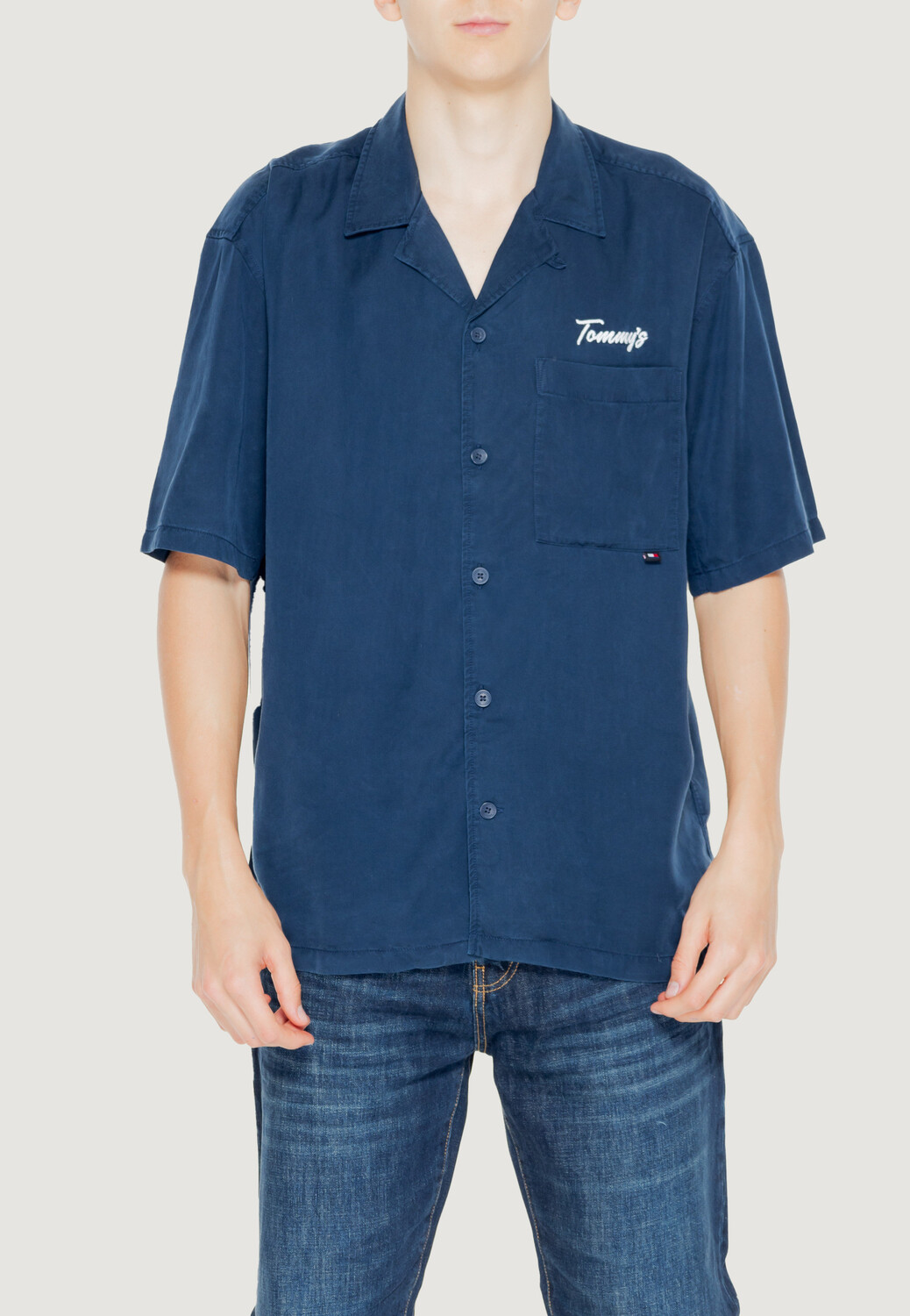 

Рубашка Tommy Jeans с коротким рукавом, синий