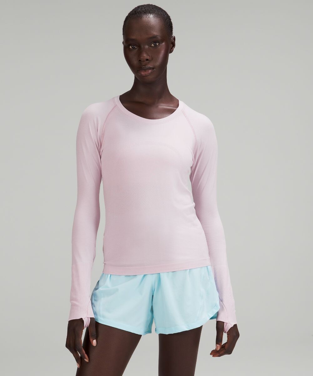 

Рубашка Swiftly Tech с длинными рукавами 2.0 Lululemon, розовый