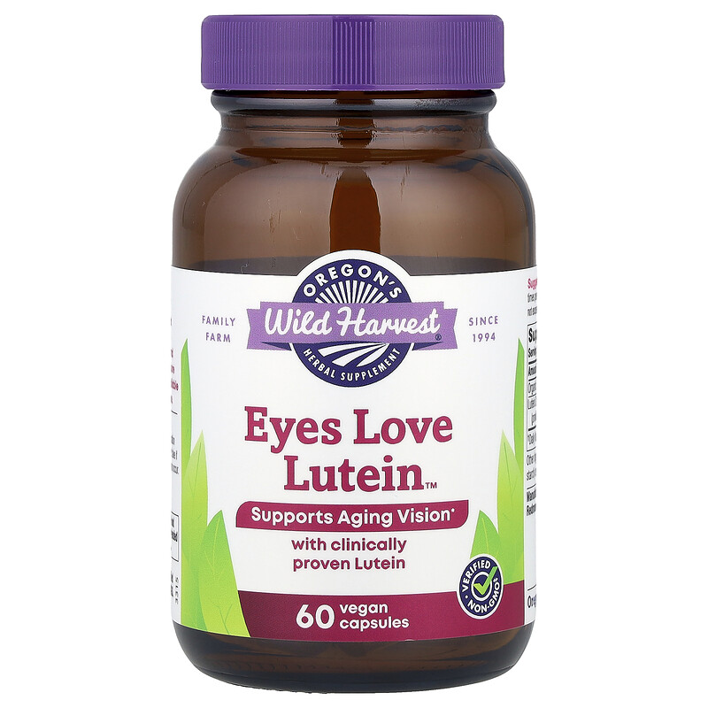 

Oregon's Wild Harvest, Eyes Love Lutein , 60 веганских капсул