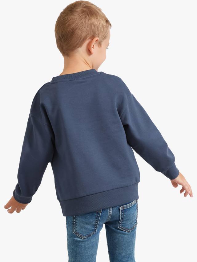 Детская хлопковая толстовка с круглым вырезом Spiderman Lindex, Dark Blue — фото 2