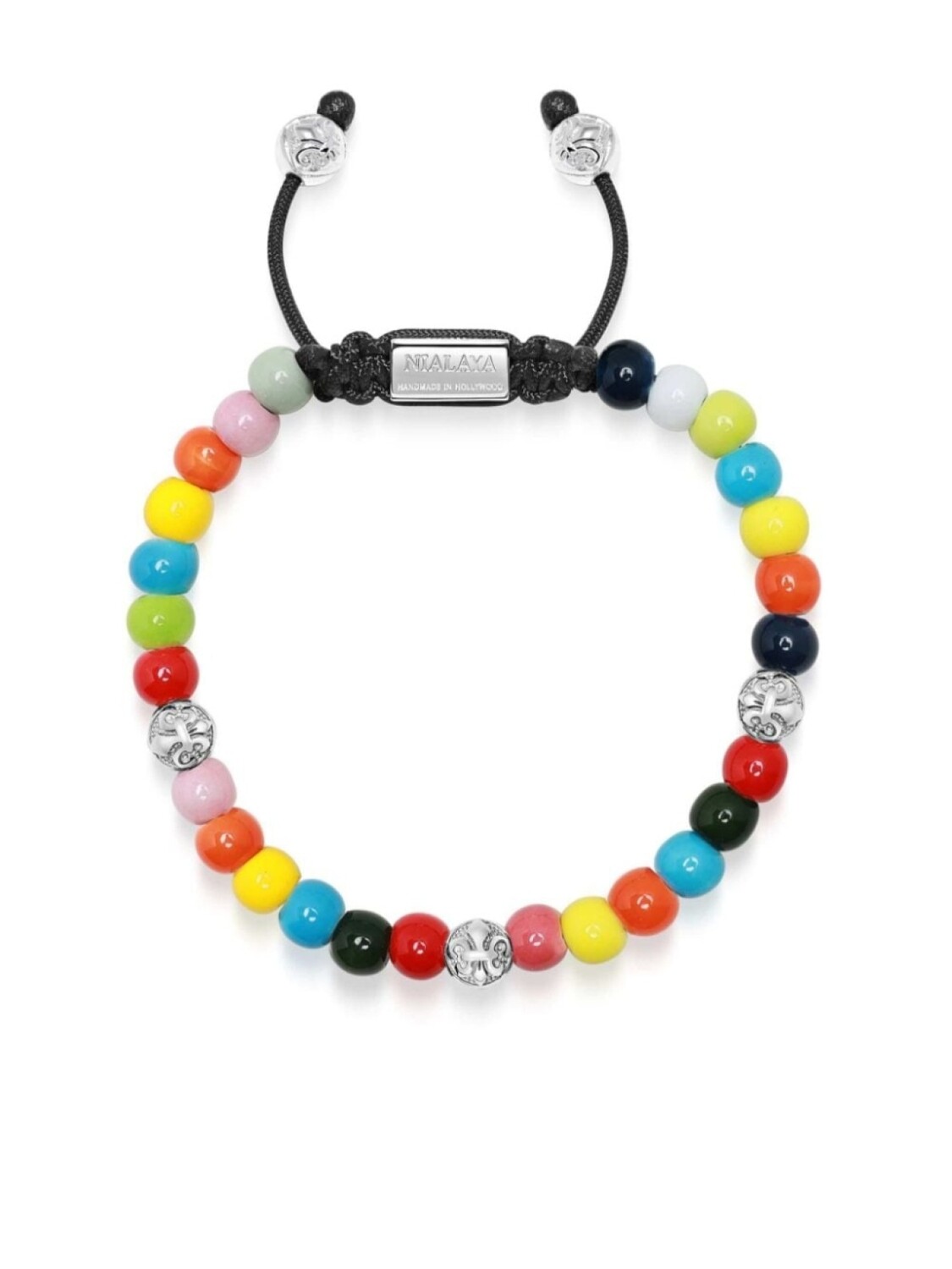 

Браслет с бусинами Nialaya Jewelry, серебряный