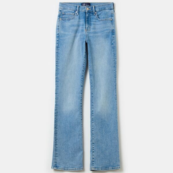 

Джинсы flare-fit mini bootcut со средней посадкой на талии Gap, синий