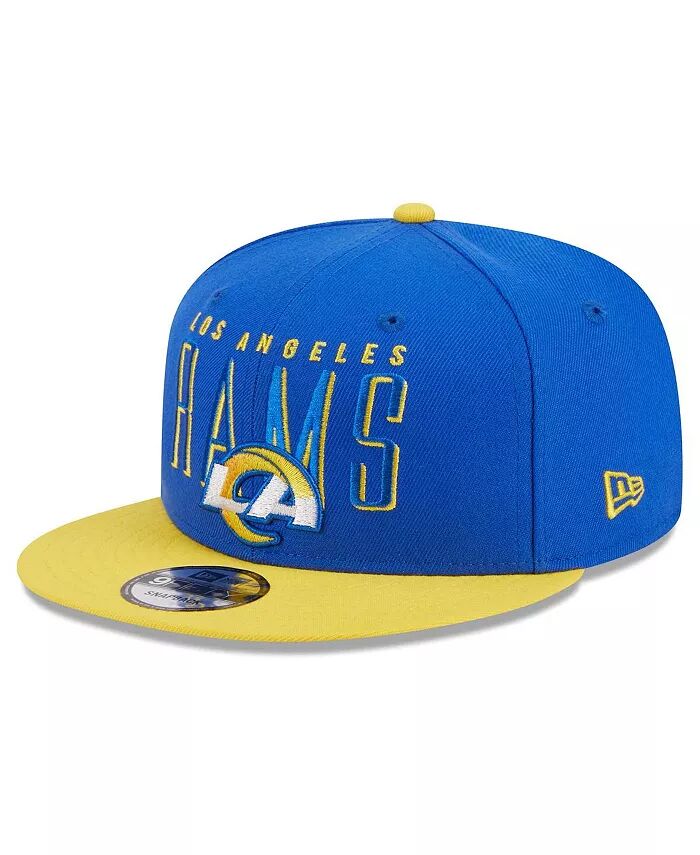 

Мужская королевская золотистая бейсболка Los Angeles Rams Headline 9FIFTY Snapback New Era, синий