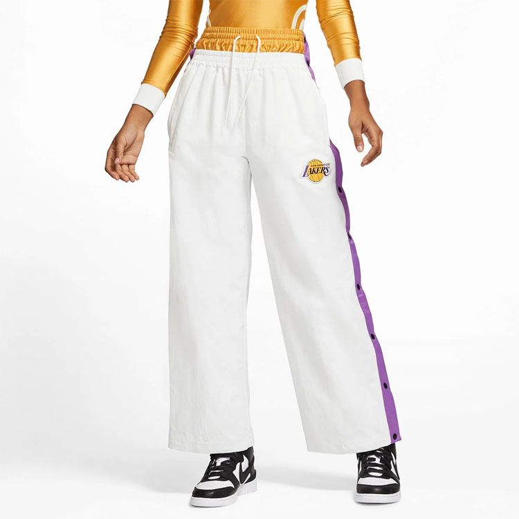 Футболка X Ambass Nba Collection Lakers с отрывными штанами Белый Фиолетовый Золотой Nike — фото 4