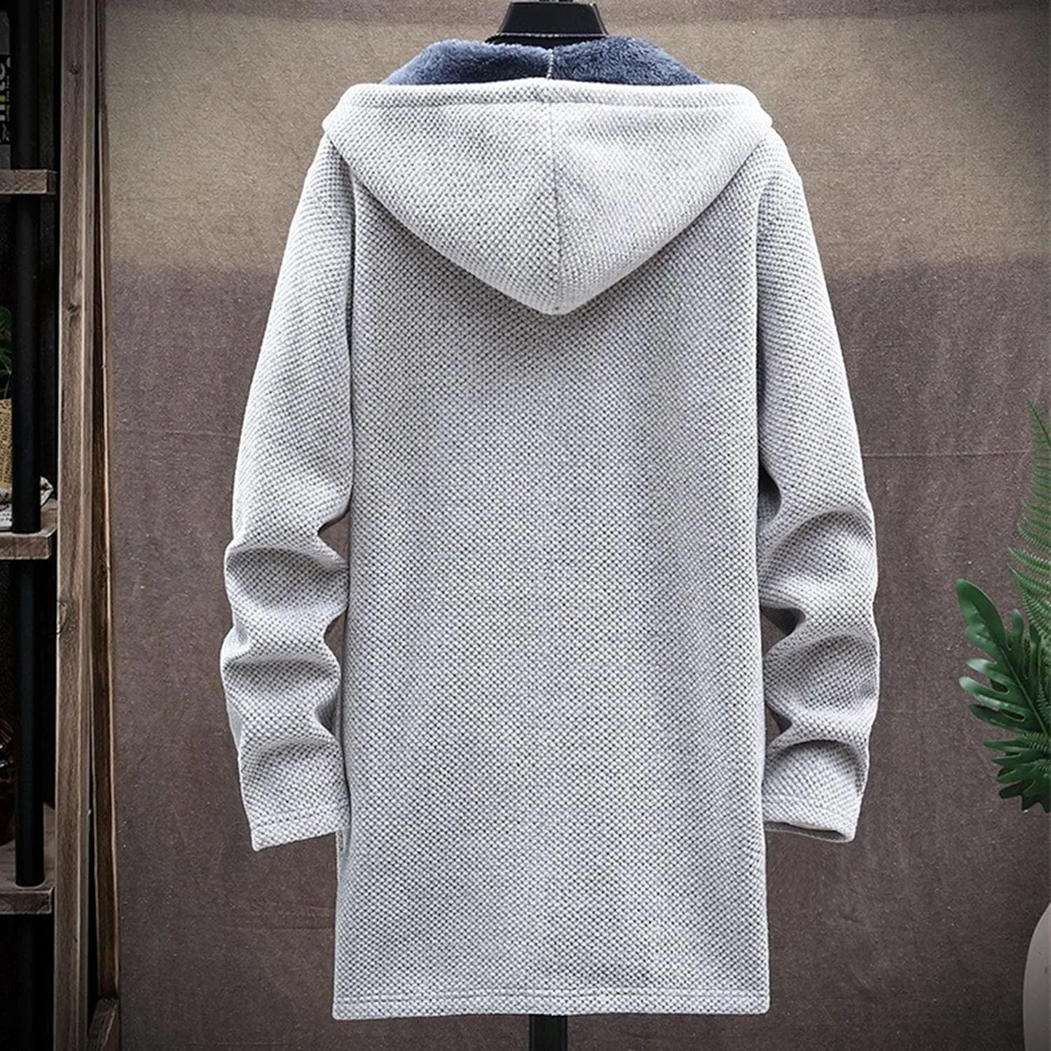 Мужской худи-кардиган Mid-Length с капюшоном и молнией — фото 3