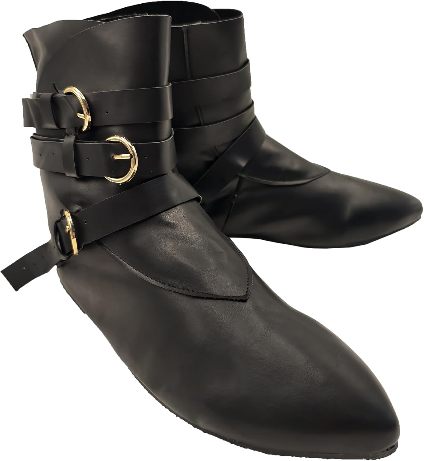 

Мужские сапоги в стиле эпохи Возрождения, средневековья, косплея, Хэллоуина, из искусственной кожи, пиратские, готические, викингские, с завязками, для взрослых Junqiako, черный