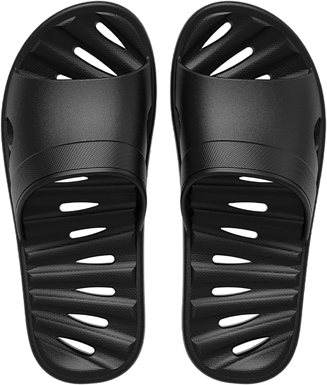 

Кроссовки для душа для женщин и мужчин Быстросохнущие нескользящие слайдеры с протекающей дыркой EVA Slip on sandals Summer Beach Pool Тапочки для бассейна Biuhfn, черный