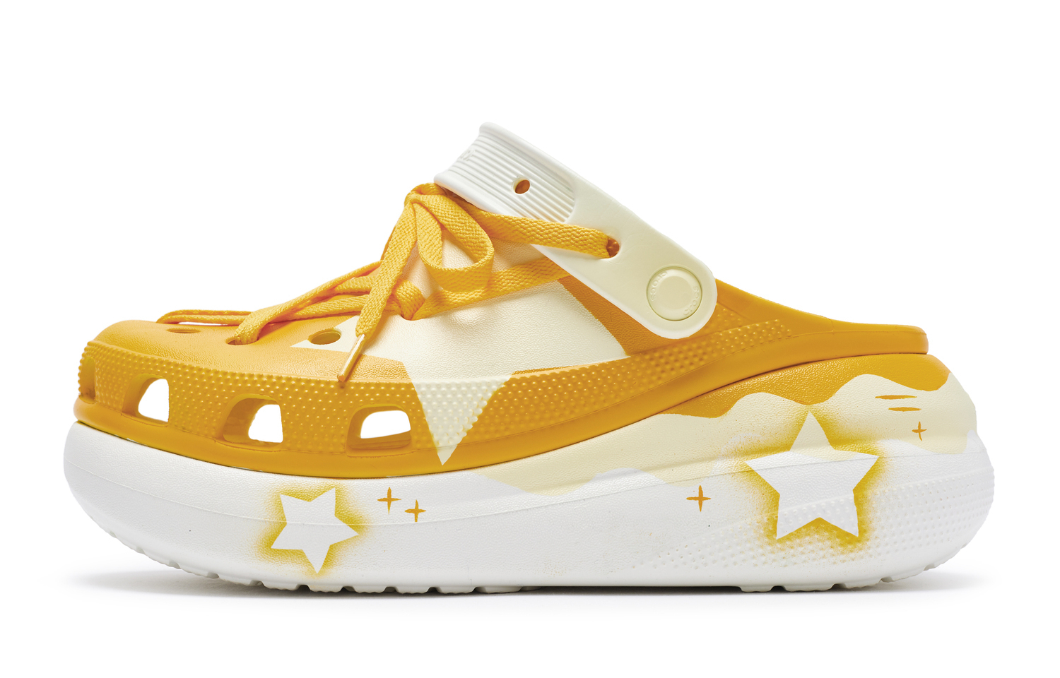 Кроссовки Crush Clog 811 Manufacturing Cheese Star Clogs Унисекс Оранжевый Желтый Белый