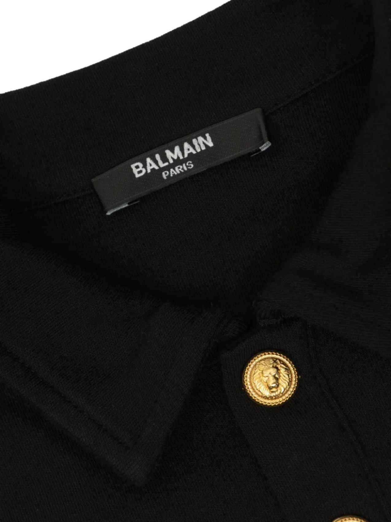 Футболка-поло с длинными рукавами и логотипом Balmain Kids, черный — фото 3