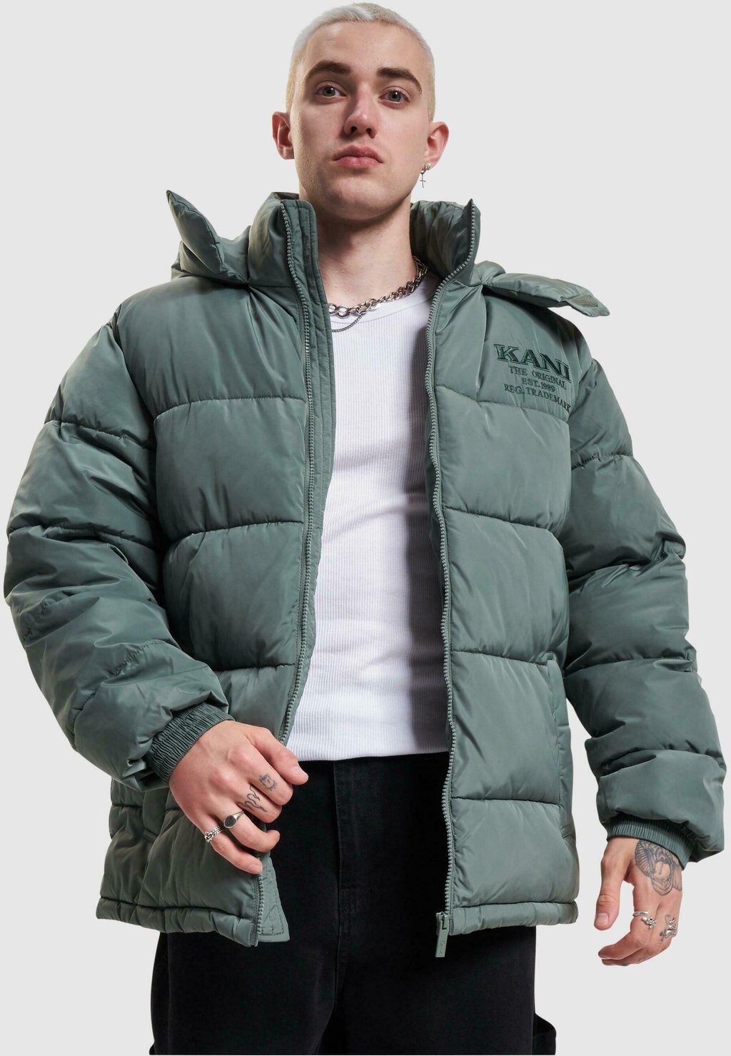 

Куртка Karl Kani РЕТРО ПУФФЕР, цвет dusty green