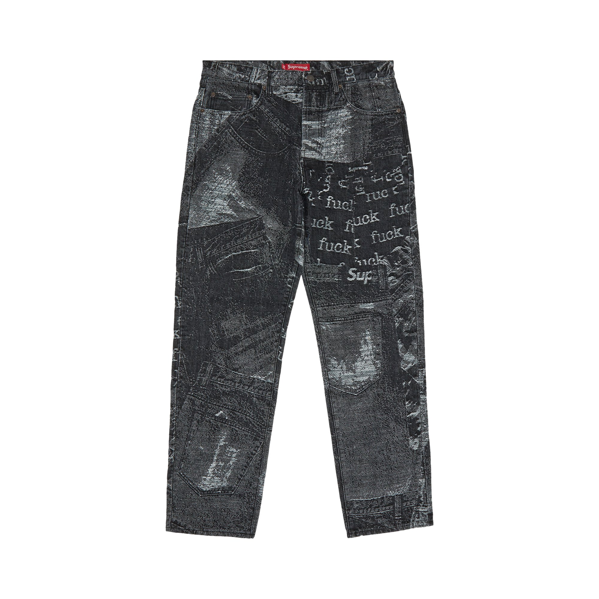 

Джинсы Supreme Archive Denim жаккардовые стандартного размера, цвет Черный