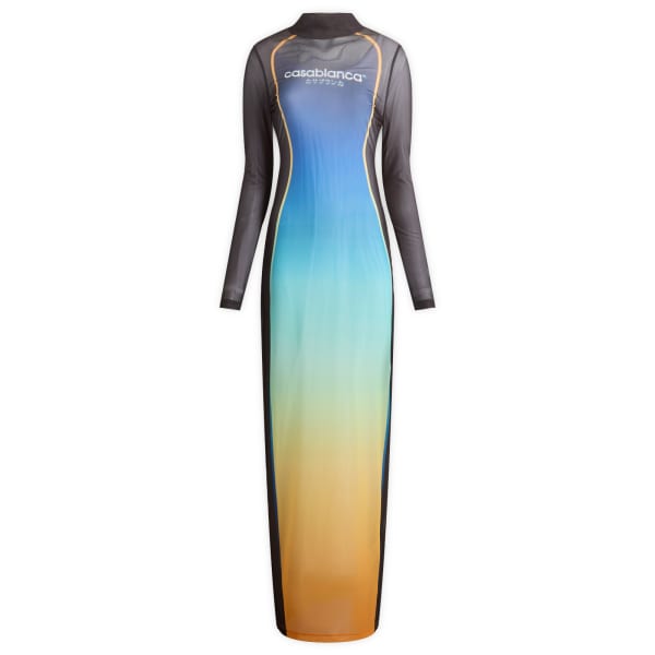 

Платье макси с градиентным сетчатым принтом Casablanca, Multi