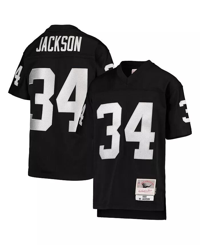Черная футболка Big Boys Бо Джексона Las Vegas Raiders 1988 Legacy пенсионера Mitchell & Ness — фото 2