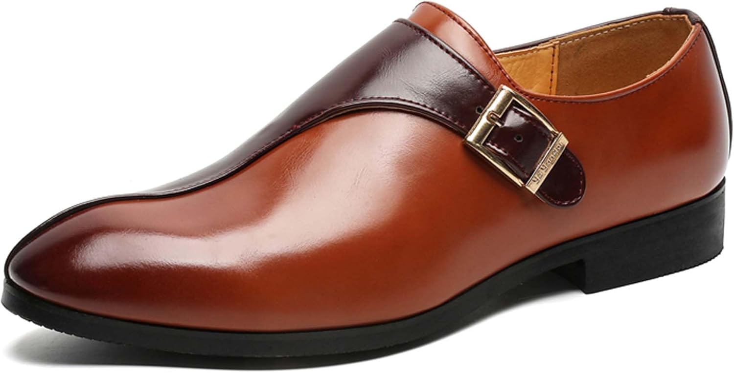 

Мужские модные повседневные деловые туфли, дизайн с цветовыми блоками, персонализированные кожаные мужские туфли, формальные оксфорды, классические деловые офисные туфли для мужчин, туфли для торжественных банкетов Vtiao, коричневый