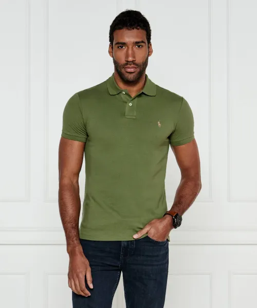 

Футболка поло Slim fit Polo Ralph Lauren, зеленый