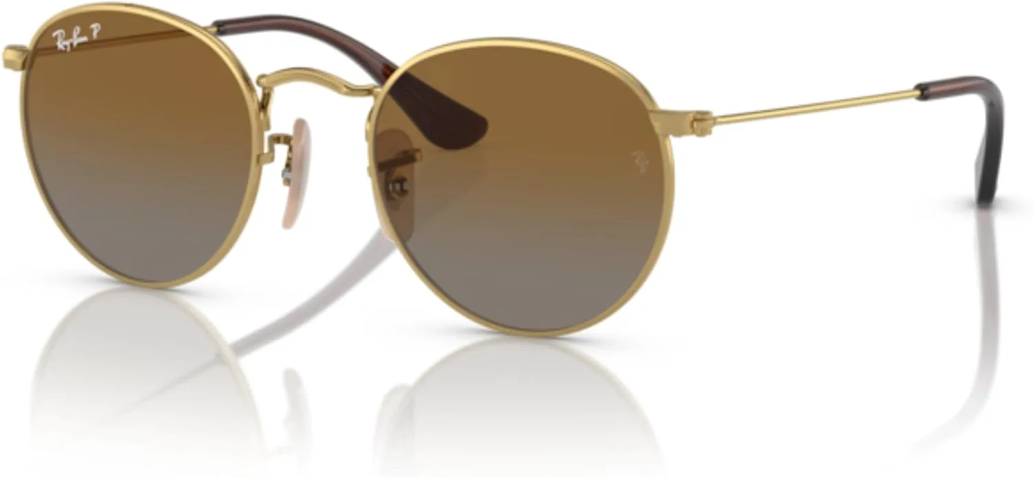 

Детские солнцезащитные очки Ray-Ban Junior RJ9547S с закругленными линзами для мальчиков и девочек + комплект с аксессуарами, Arista / Grey Gradient Brown Polarized