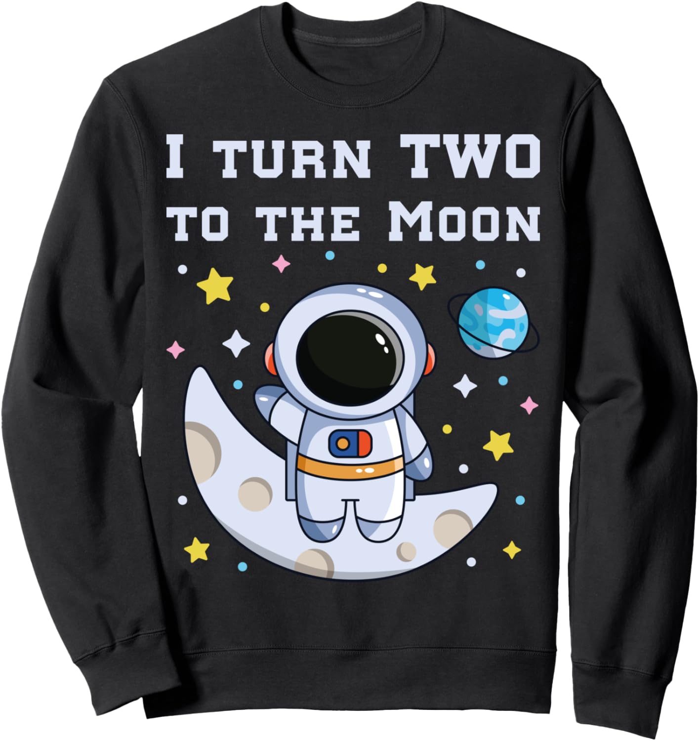 

Мне исполняется два года! Толстовка с изображением лунного мальчика в костюме «Космическая галактика» ко второму дню рождения Family Look 2 Year Old Astronaut Decorations Gifts, черный