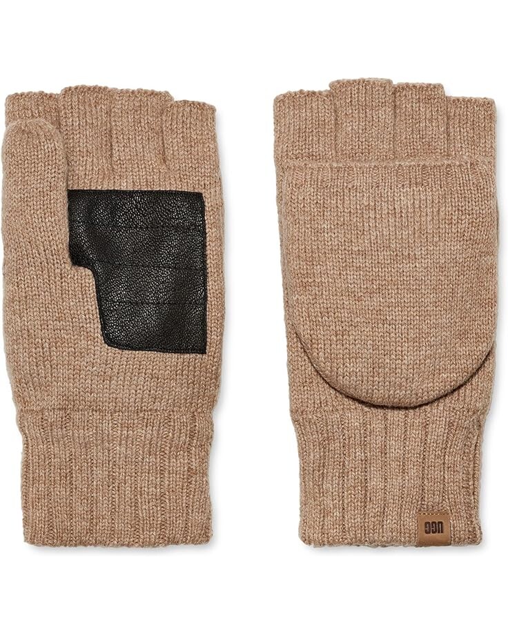 

Перчатки UGG Knit Flip Mitten with Recycled Microfur Lining, кэмел