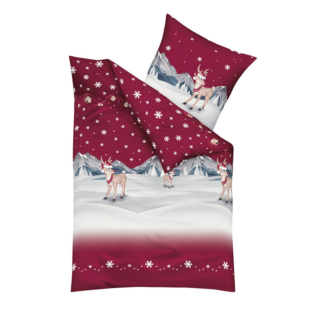 

Постельное белье Dream Sleep Reindeer Beaver Winter Wonderland 135х200 см + 80х80 см Traumschlaf