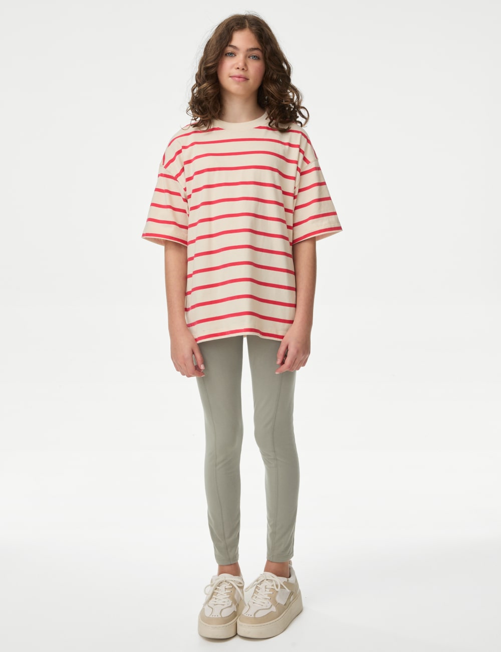 

Леггинсы с высоким содержанием хлопка Marks & Spencer, хаки