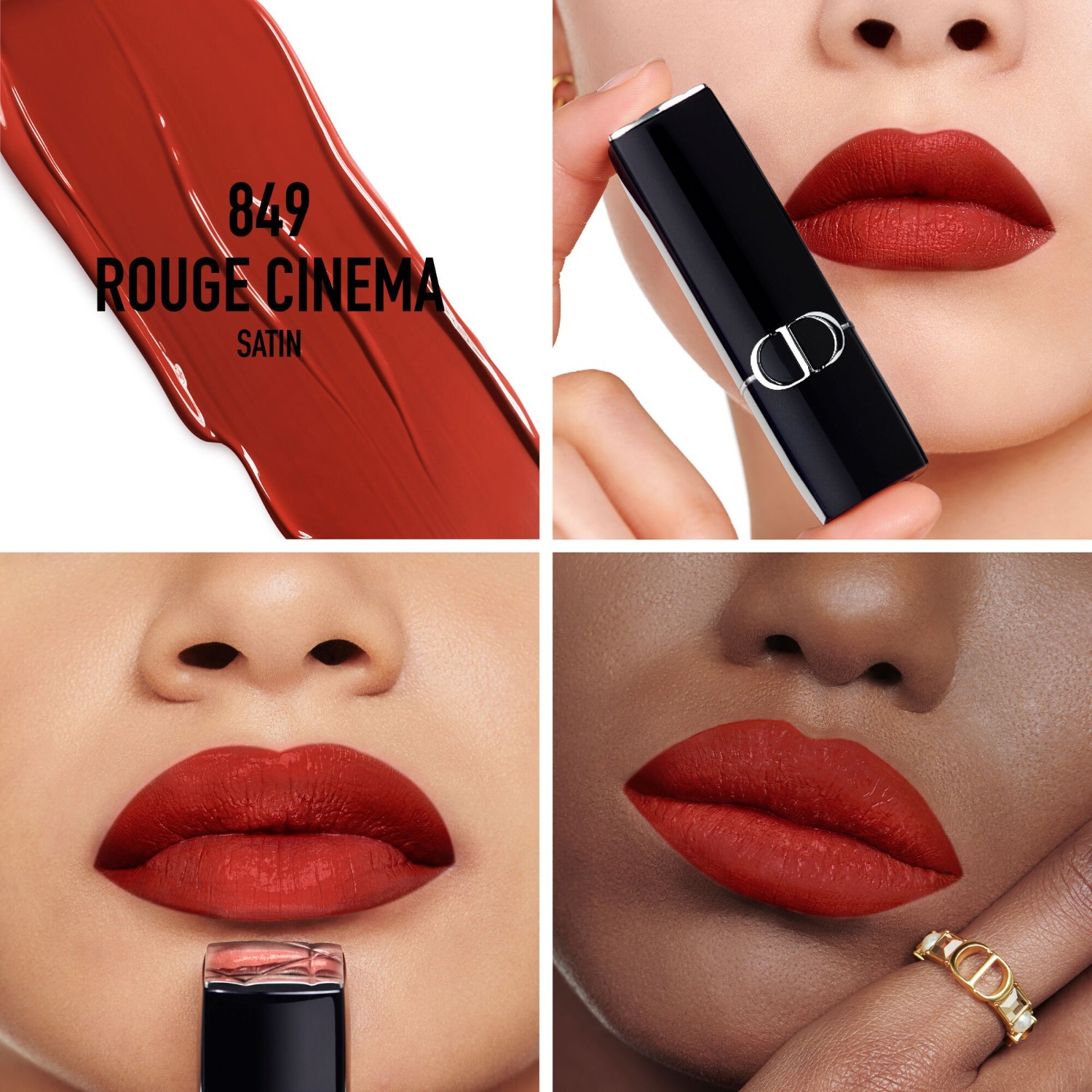 Помада для губ rouge dior velvet Dior, 849 - rouge cinema, вес 3.2 гр. — фото 3