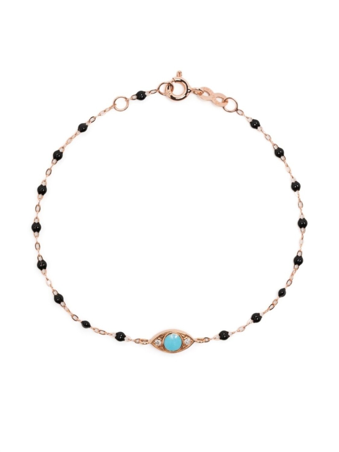

Браслет Evil Eye из желтого золота с бирюзой и бриллиантами Gigi Clozeau, черный