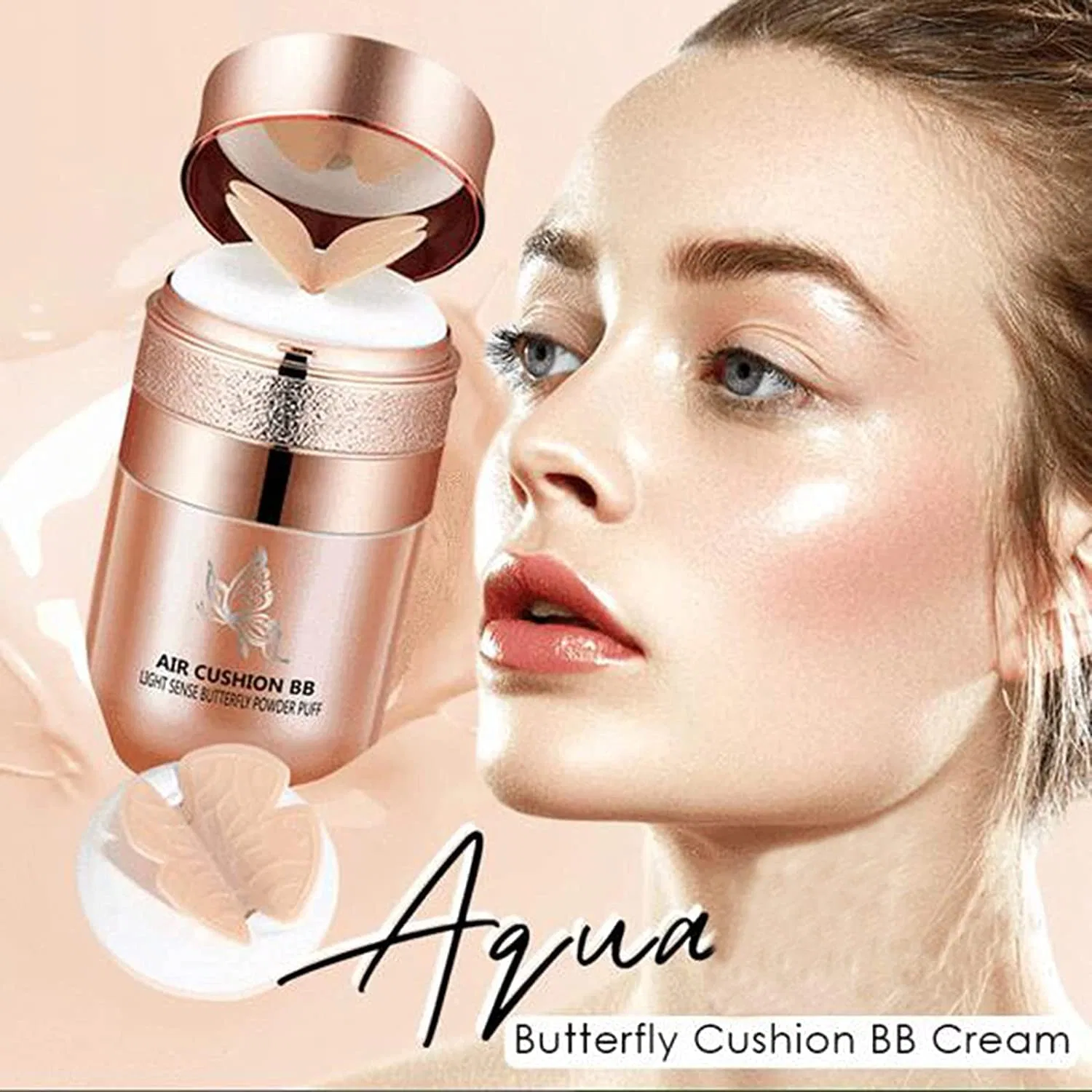Увлажняющий тональный крем Butterfly Pillow BB Cream Air Cushion CC Cream Pelinuar, Mixed — фото 2