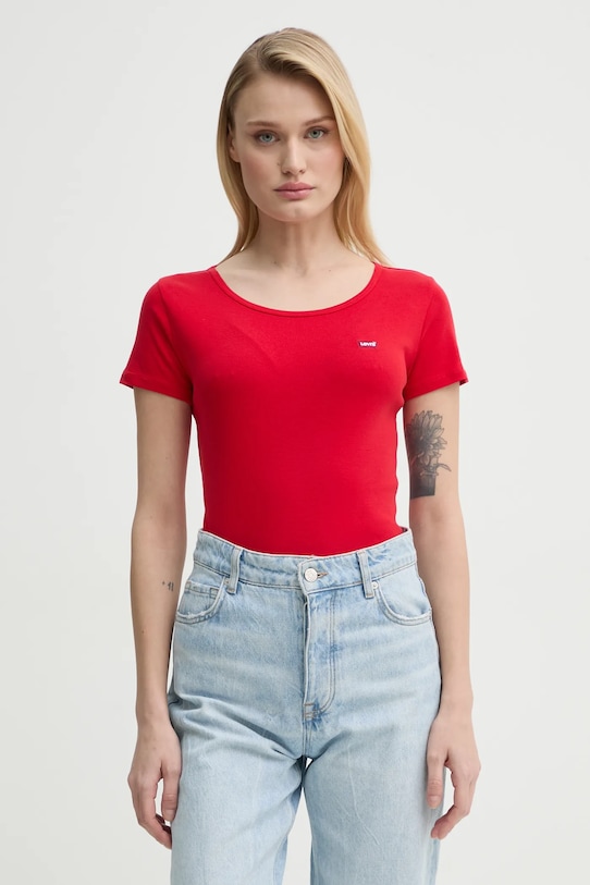 Хлопковая футболка с круглым вырезом 2 шт в упаковке Levi'S, белый — фото 2